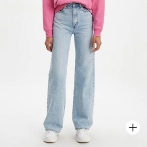 Levis Ribcage wide leg jeans light wash